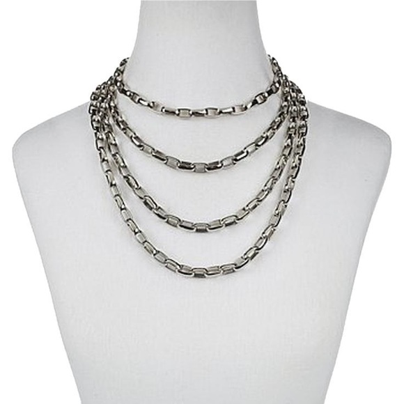 Stainless Steel Multi Chain Necklace Layering - Picture 1 of 1